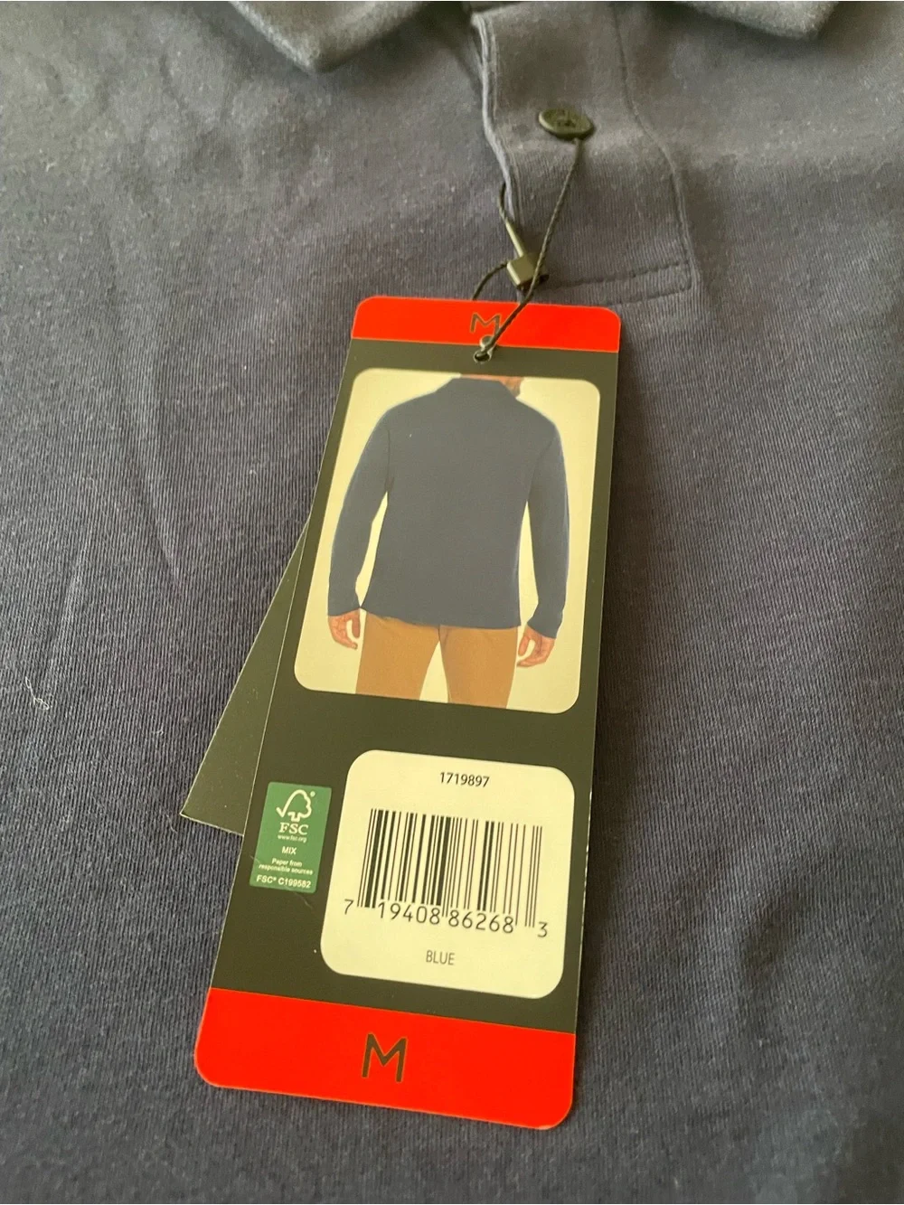 NWT! Banana Republic Men's Long Sleeve Navy Polo Shirt, Sz M